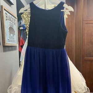 Blue and Black Dress